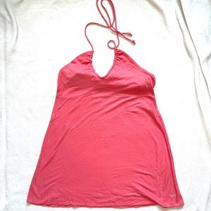 Hollister coral colored halter tunic